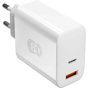 Upström Cirkulär PD 65W Bæredygtig Vægoplader m. USB-C & USB-A - Hvid