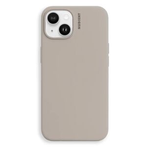 Nudient Base Silicone iPhone 14 Cover - Stone Beige