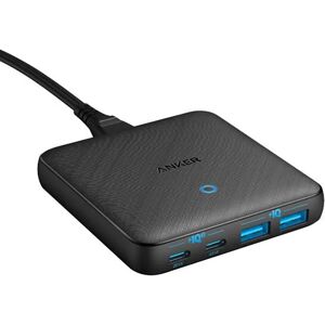 Anker Powerport Atom III 65W Slim Strømforsyningsadapter 2x PD USB-C & 2x USB-A - Sort