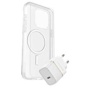 OtterBox iPhone 15 Pro Max Protection + Power Kit - MagSafe Cover, Skærmbeskyttelse & 30W Vægoplader