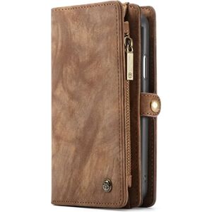 iPhone XR CASEME 2-in-1 Vintage Style Leahter Wallet Cover Brun