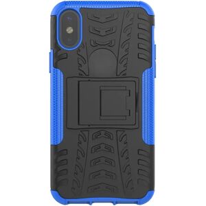 MOBILCOVERS.DK iPhone X / XS Cool Tyre Håndværker Cover m. Stander Blå