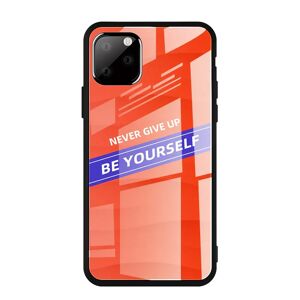 MOBILCOVERS.DK iPhone 11 Pro Max Cover m. Glasbagside - Be Yourself - Rød
