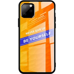 MOBILCOVERS.DK iPhone 11 Pro Max Cover m. Glasbagside - Be Yourself - Orange