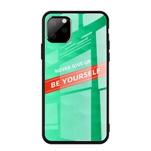 MOBILCOVERS.DK iPhone 11 Pro Max Cover m. Glasbagside - Be Yourself - Grøn