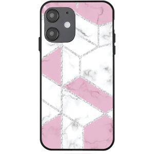 MOBILCOVERS.DK iPhone 12 Mini Cover med Print - Pink / Hvid Marmor