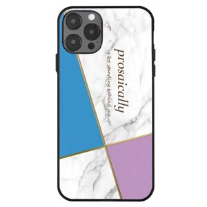 MOBILCOVERS.DK iPhone 12 Pro Max Cover med Print - Geometri - Pink / Blå / Hvid Marmor