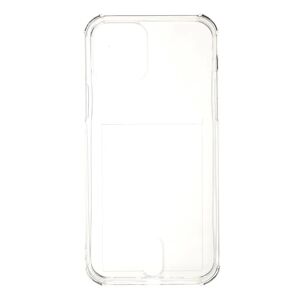 MOBILCOVERS.DK iPhone 12 Pro Max Grip Fleksibelt Plastik Cover m. Kortholder - Gennemsigtig