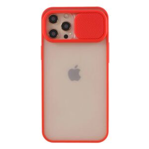 MOBILCOVERS.DK iPhone 12 Pro Max Frosted Plastik Cover m. Camslider - Rød