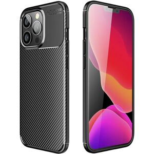 MOBILCOVERS.DK iPhone 13 Pro Carbon Fiber Fleksibelt Plastik Cover - Sort