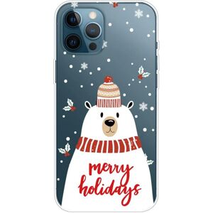 MOBILCOVERS.DK iPhone 13 Pro Fleksibelt Plast Julecover - Merry Christmas - Isbjørn