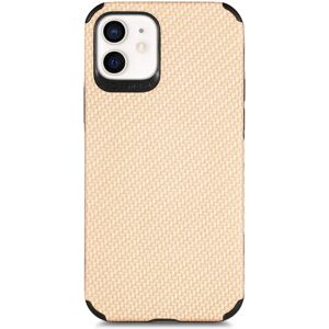 MOBILCOVERS.DK iPhone 12 / 12 Pro Carbon Fiber Hybrid Cover - Khaki