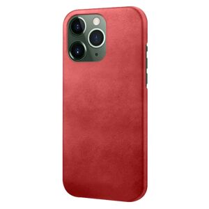 MOBILCOVERS.DK iPhone 14 Pro Læderbetrukket Plastik Cover - Rød