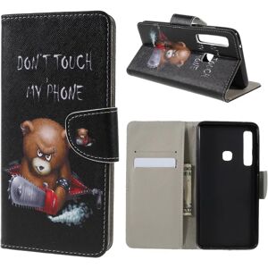 MOBILCOVERS.DK Samsung Galaxy A9 (2018) Læder Cover m. Pung Angry Bear