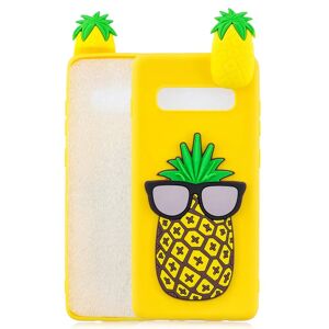 MOBILCOVERS.DK Samsung Galaxy S10 Fleksibelt Plastik Cover 3D Ananas