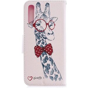 MOBILCOVERS.DK Samsung Galaxy A70 Læder Cover m. Pung Giraffe