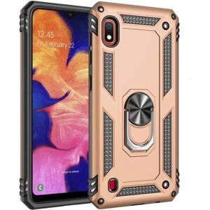 MOBILCOVERS.DK Samsung Galaxy A10 Håndværker Cover m. Stander & 360⁰ Finger Holder - Guld