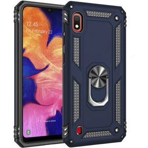 MOBILCOVERS.DK Samsung Galaxy A10 Håndværker Cover m. Stander & 360⁰ Finger Holder - Blå