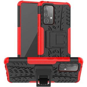 MOBILCOVERS.DK Samsung Galaxy A52s (5G) / A52 (4G / 5G) Cool Tyre Håndværker Cover m. Stander - Rød