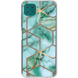 MOBILCOVERS.DK Samsung Galaxy A22 (5G) Fleksibel Plastik Cover - Grøn Marmor