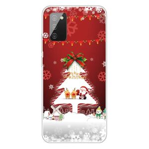 MOBILCOVERS.DK Samsung Galaxy A03s Fleksibelt Plast Julecover - Merry Christmas - Juletræ & Snefnug