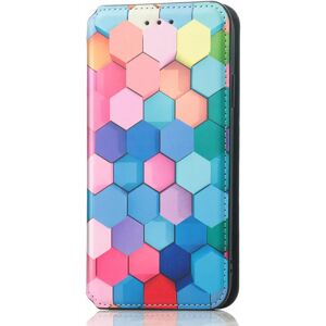 MOBILCOVERS.DK Samsung Galaxy A32 (4G) Caseneo Læder Cover m. Pung & Farverigt Print - Farverige Felter