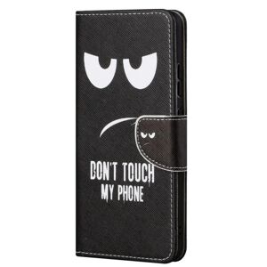 MOBILCOVERS.DK Samsung Galaxy S22+ (Plus) Læder Cover m. Pung - 'Don't Touch my Phone'