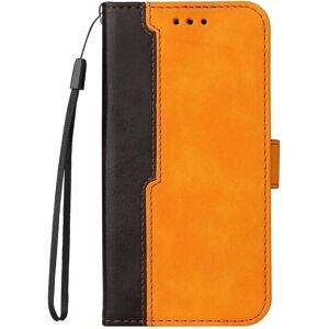 MOBILCOVERS.DK Samsung Galaxy M52 (5G) To-Farvet Læder Cover m. Pung - Orange / Sort