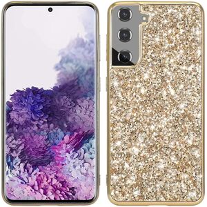 MOBILCOVERS.DK Samsung Galaxy S21 FE (5G) Plastik Cover m. Glitter - Guld