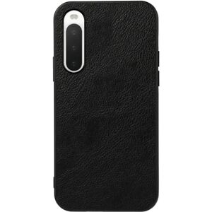 MOBILCOVERS.DK Sony Xperia 10 IV Leather Coated Cover - Litchi Tekstur - Sort