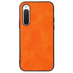 MOBILCOVERS.DK Sony Xperia 10 IV Leather Coated Cover - Litchi Tekstur - Orange