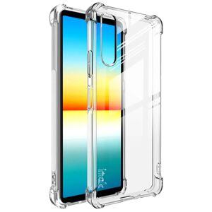 Sony Xperia 10 IV IMAK Shock Resistant Plastik Cover m. Beskyttelsesfilm - Gennemsigtig