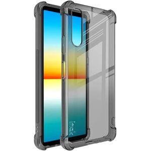 Sony Xperia 10 IV IMAK Shock Resistant Plastik Cover m. Beskyttelsesfilm - Transparent Sort