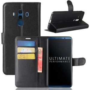 MOBILCOVERS.DK Huawei Mate 10 Pro Cover m. Pung Soft Pouch Læder Sort