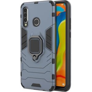 MOBILCOVERS.DK Huawei P30 Lite Håndværkercover m. Magnetisk Kickstand Blå