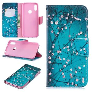 MOBILCOVERS.DK Huawei Y6 / Y6s (2019) Læder Flip Cover m. Pung - Blomstergrene