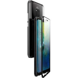 MOBILCOVERS.DK Huawei Mate 20 Pro 360° Magnetisk Cover m. Glas Bagside & Forside - Sort