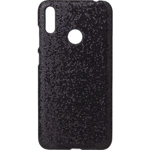 MOBILCOVERS.DK Huawei Y6 / Y6s (2019) Glitrende Pailetter Læder Cover Sort