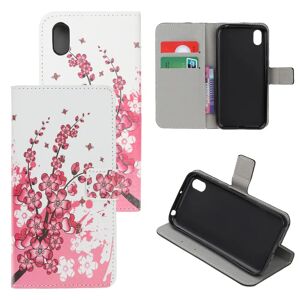 MOBILCOVERS.DK Huawei Y5 (2019) Flip Cover m. Lyserøde Blomster