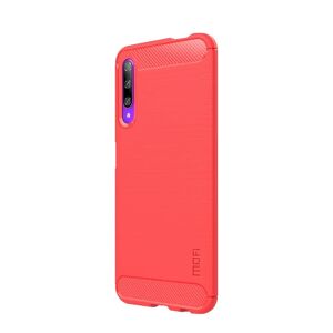 Mofi Huawei P Smart Pro Fleksibelt Plastik Cover m. Carbon Look - Rød