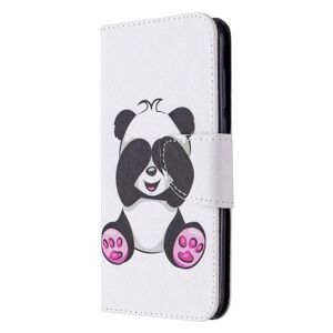 MOBILCOVERS.DK Huawei Y5p Riflet Læder Cover m. Pung - Baby Panda