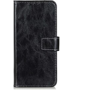 MOBILCOVERS.DK Huawei P Smart 2021 Blankt Læder Cover m. Pung - Sort