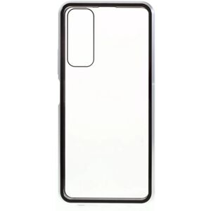 MOBILCOVERS.DK Huawei P Smart 2021 Magnetisk Cover m. Glas Forside & Bagside - Sølv