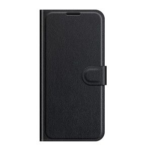 MOBILCOVERS.DK Huawei P50 Pro Litchi Læder Cover m. Pung - Sort