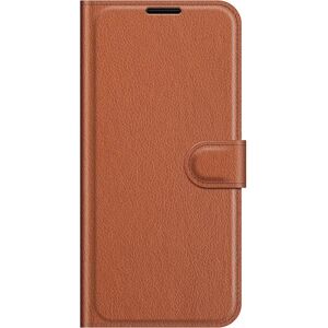 MOBILCOVERS.DK Huawei P50 Pro Litchi Læder Cover m. Pung - Brun