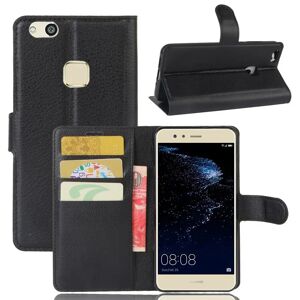 MOBILCOVERS.DK Huawei P10 Lite Soft Pouch Læder Etui m. Pung Sort