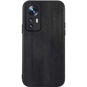 MOBILCOVERS.DK Xiaomi 12 Pro Leather Coated Cover - Litchi Tekstur - Sort