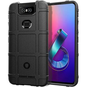 MOBILCOVERS.DK Asus Zenfone 6 (ZS630KL) Rugged Shield Series Håndværker Cover Sort