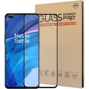 MOBILCOVERS.DK OnePlus Nord / Nord 2 (5G) Hærdet Glas - Case Friendly - Skærmbeskyttelse - Sort Ramme