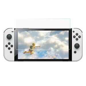 MOBILCOVERS.DK Nintendo Switch OLED Arc Edge Hærdet Glas - Skærmbeskyttelse - Gennemsigtig